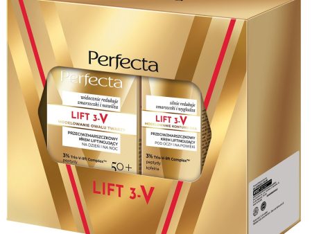 Lift 3-V zestaw przeciwzmarszczkowy krem liftingujący 50+ 50ml + przeciwzmarszczkowy krem liftingujący pod oczy i na powieki 15ml on Sale