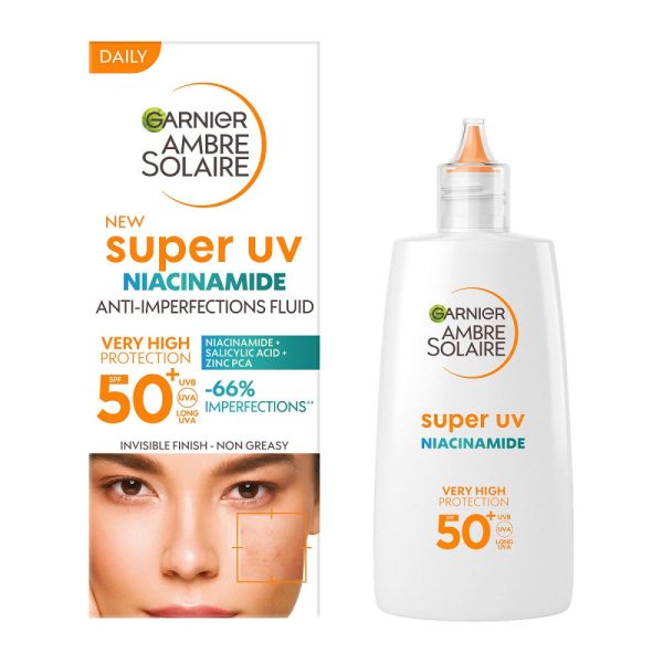 Ambre Solaire Super UV Niacinamide fluid ochronny przeciw niedoskonałościom z niacynamidem SPF50+ 40ml Online Sale