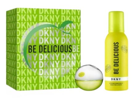 DKNY Be Delicious zestaw woda perfumowana spray 30ml + pianka pod prysznic 150ml Online Hot Sale