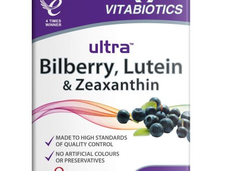 Ultra Bilberry Lutein & Zeaxanthin suplement diety 30 tabletek Online now