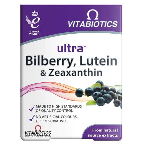 Ultra Bilberry Lutein & Zeaxanthin suplement diety 30 tabletek Online now