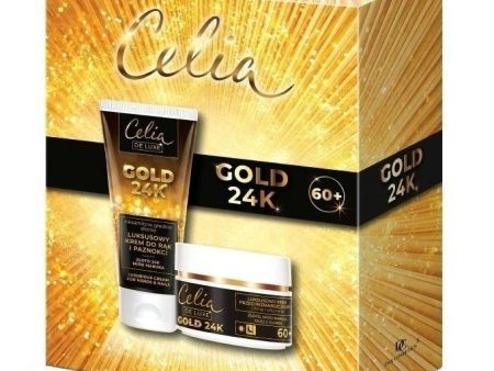 De Luxe Gold 24K zestaw luksusowy krem przeciwzmarszczkowy 60+ 50ml + luksusowy krem do rąk i paznokci 80ml Online now