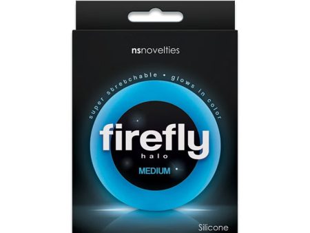 Firefly Halo Medium świecący w ciemności pierścień erekcyjny Blue on Sale