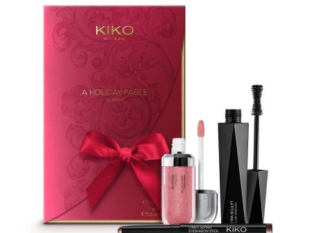 A Holiday Fable Glam Kit zestaw cień do powiek w sztyfcie 05 1.6g + tusz do rzęs 11ml + błyszczyk do ust z efektem 3D 17 6.5ml For Cheap