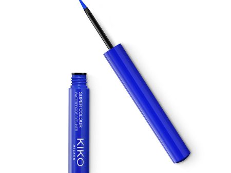 Super Colour Waterproof Eyeliner ultragładki wodoodporny kolorowy eyeliner w płynie 06 Blue 1.7ml Hot on Sale