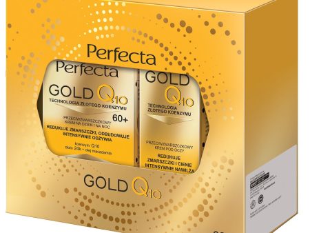 Gold Q10 zestaw krem przeciwzmarszczkowy 60+ 50ml + przeciwzmarszczkowy krem pod oczy 15ml For Discount