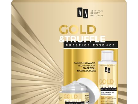 Gold & Truffles Prestige Essence 65+ zestaw głęboko odbudowujący krem-esencja 50ml + delikatne mleczko do demakijażu 150ml Cheap