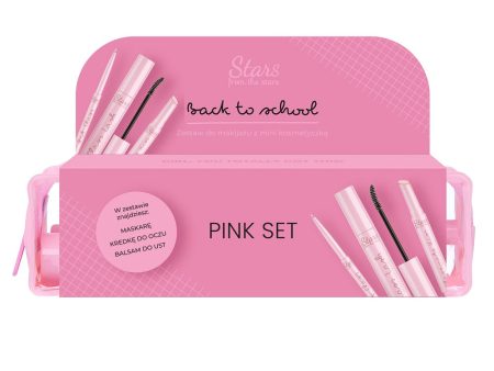 Back To School zestaw do makijażu z mini kosmetyczką 01 Pink Discount