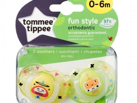 Fun Style smoczek uspokajający 0-6m Żółty 2szt. Online