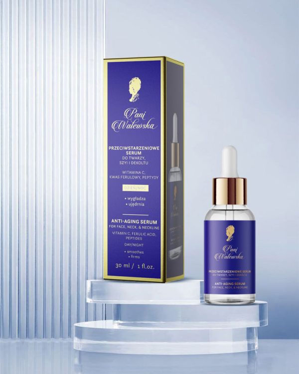 Przeciwstarzeniowe serum do twarzy szyi i dekoltu 30ml on Sale