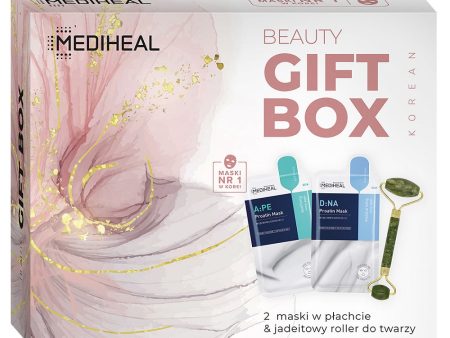 Beauty Gift Box zestaw maski w płachcie + jadeitowy roller do twarzy Discount