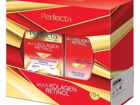 Multi-Kolagen Retinol 70+ zestaw krem na dzień i na noc 50ml + krem pod oczy 15ml Hot on Sale