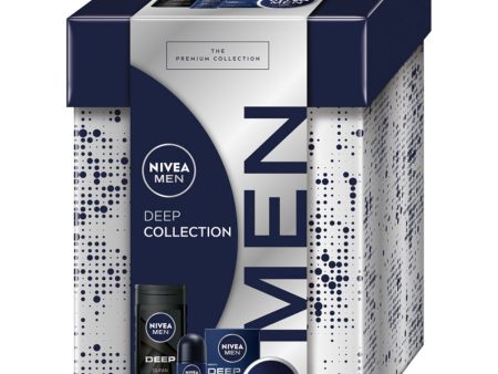 Men Deep Collection zestaw krem uniwersalny 75ml + antyperspirant roll-on 50ml + żel pod prysznic 3w1 250ml + antybakteryjna woda po goleniu 100ml For Discount