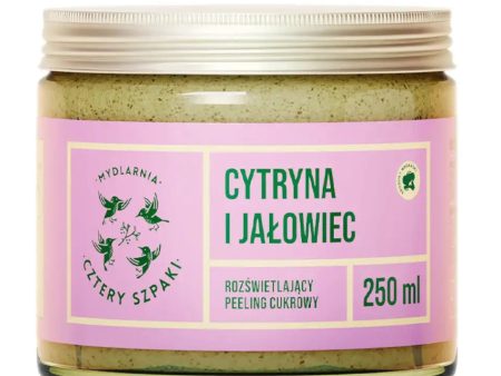 Rozświetlający peeling cukrowy Cytryna i Jałowiec 250ml For Cheap