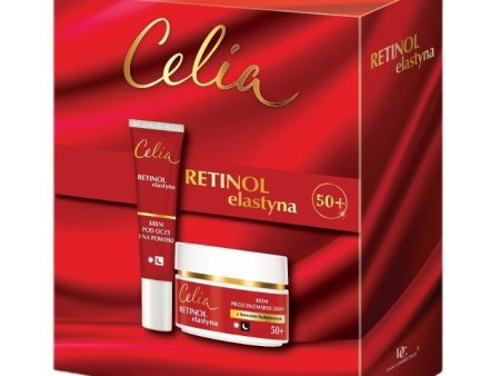 Retinol Elastyna zestaw krem do twarzy 50+ 50ml + krem pod oczy i na powieki 15ml Hot on Sale