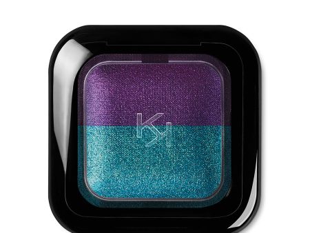 Bright Duo Baked Eyeshadow wypiekany cień do powiek 09 Pearly Emerald - Metallic Violet 2.5g For Discount