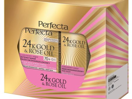 24K Gold & Rose Oil zestaw krem do twarzy 70+ 50ml + krem pod oczy 15ml Supply