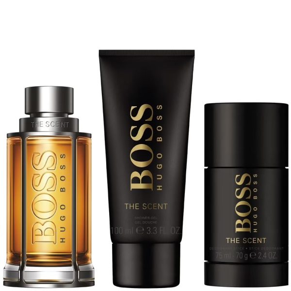 Boss The Scent For Man zestaw woda toaletowa spray 100ml + żel pod prysznic 100ml + dezodorant sztyft 75ml Discount