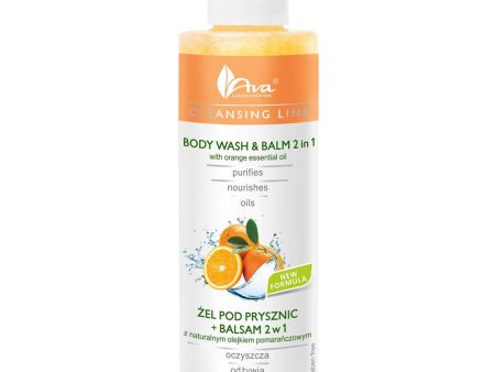 Cleansing Line żel pod prysznic + balsam 2w1 z naturalnym olejkiem pomarańczowym 200ml For Discount