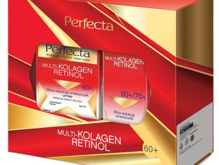 Multi-Kolagen Retinol 60+ zestaw krem na dzień i na noc 50ml + krem pod oczy 15ml For Cheap