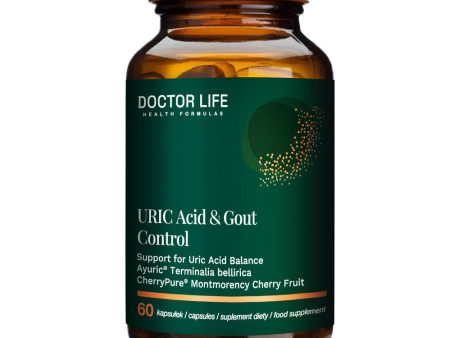 Uric Acid & Gout Control suplement diety wspierający utrzymanie prawidłowego stężenia kwasu moczowego 60 kapsułek For Discount