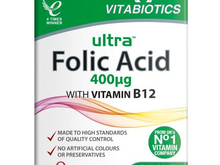 Ultra Folic Acid 400µg suplement diety 60 tabletek Online now