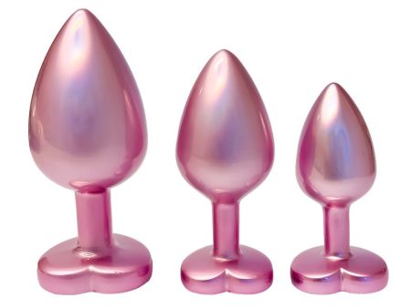 Gleaming Love Pearl Pink Plug Set zestaw korków analnych 3szt For Discount