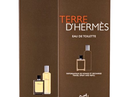 Terre D Hermes zestaw woda toaletowa refillable spray 30ml + woda toaletowa refill 125ml Online Hot Sale