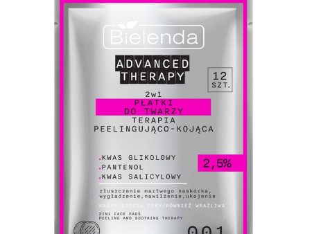 Advanced Therapy płatki do twarzy 2w1 terapia peelingująco-kojąca 2.5% 12szt Online Hot Sale