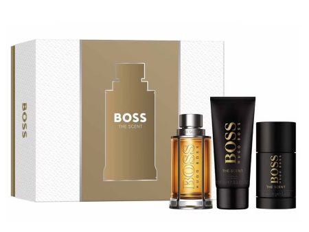 Boss The Scent For Man zestaw woda toaletowa spray 100ml + żel pod prysznic 100ml + dezodorant sztyft 75ml Discount