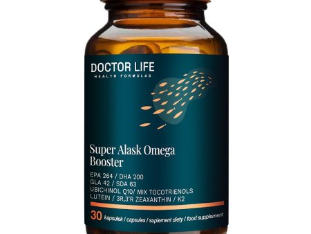 Super Alask Omega Booster suplement diety wspierający serce i zmniejszający stany zapalne 30 kapsułek Online now