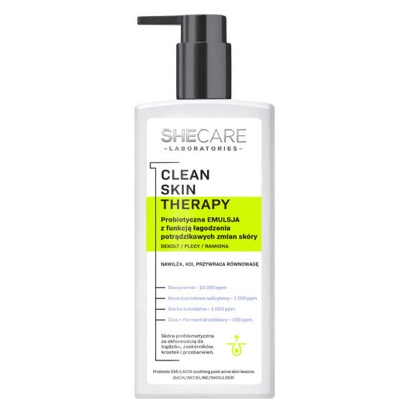 Clean Skin Therapy probiotyczna emulsja do ciała z funkcją łagodzenia potrądzikowych zmian skóry 225ml Hot on Sale