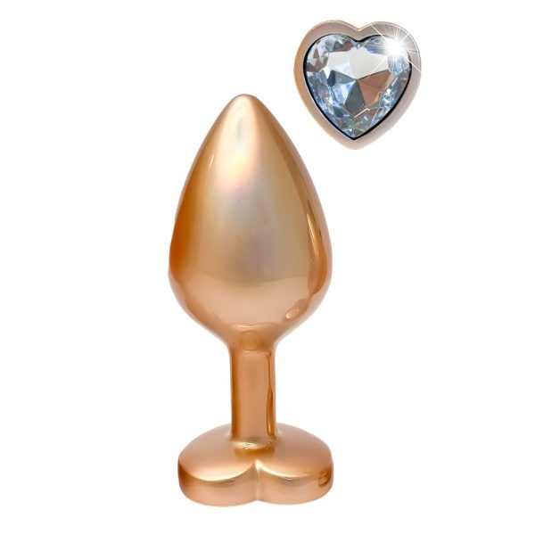 Gleaming Love Pearl Gold Plug korek analny M For Cheap