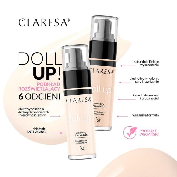 Doll Up! podkład rozświetlający do twarzy 04 Medium 34g Online