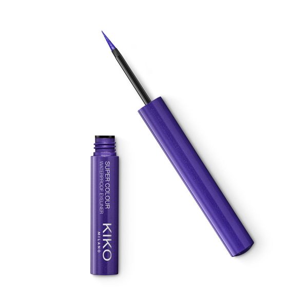 Super Colour Waterproof Eyeliner ultragładki wodoodporny kolorowy eyeliner w płynie 05 Violet 1.7ml Online now