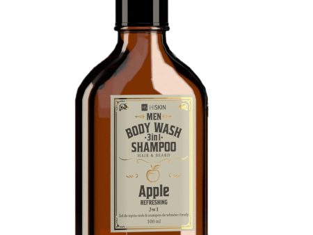 Men Whisky żel do mycia ciała i szampon do włosów i brody 3w1 Apple 100ml For Discount