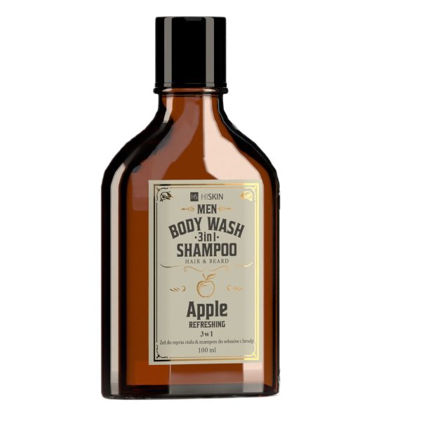 Men Whisky żel do mycia ciała i szampon do włosów i brody 3w1 Apple 100ml For Discount