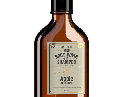 Men Whisky żel do mycia ciała i szampon do włosów i brody 3w1 Apple 330ml For Sale