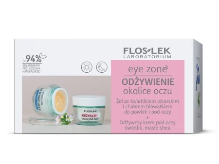 Eye Zone zestaw żel ze świetlikiem lekarskim i chabrem bławatkiem do powiek i pod oczy 10g + odżywczy krem pod oczy ze świetlikiem i masłem shea 15ml Online