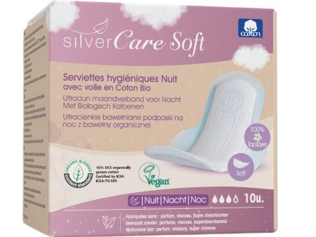 SilverCare Soft ultracienkie bawełniane podpaski na noc ze skrzydełkami 10szt. For Discount