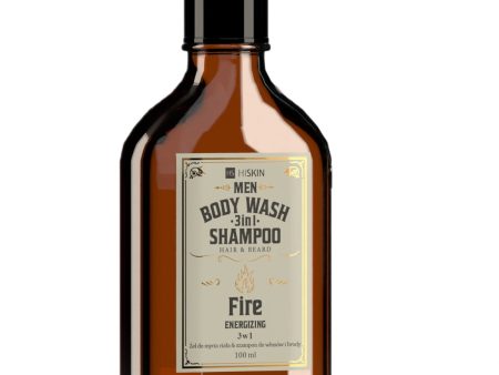 Men Whisky żel do mycia ciała i szampon do włosów i brody 3w1 Fire 100ml Sale